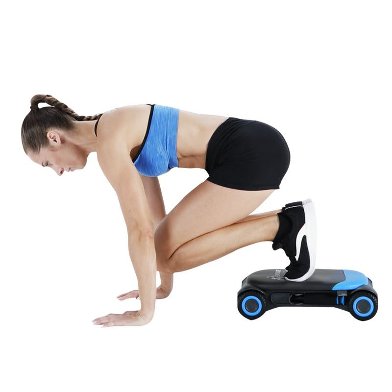 WONDER CORE, Ab Roller Board with 4 Wheels, Automatic Rebound Abdominal Wheel for Core Workout, Ab Exercise Equipment,With Knee Pad Four Wheel Valentine Gift Springtik